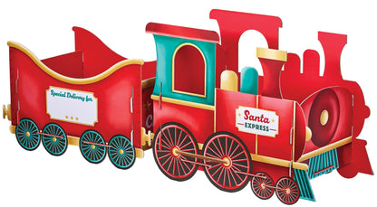 🚂 Christmas Train Gift Holder – Festive Cardboard Toy, 1200GSM + 83 Alphabet Stickers! ✨
