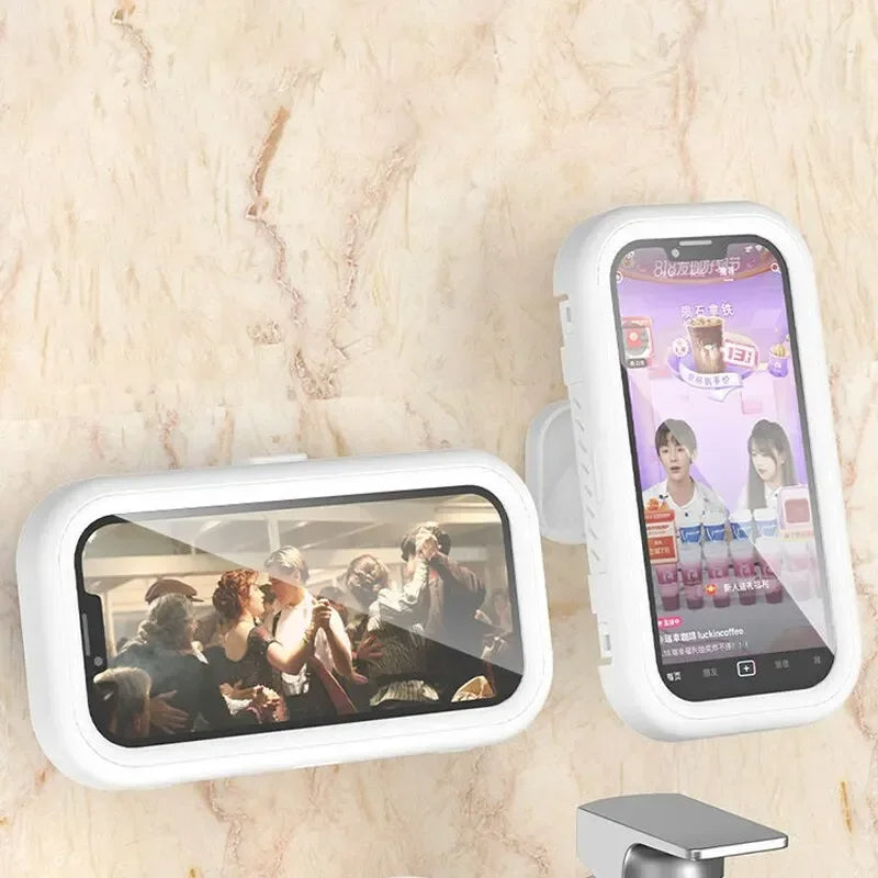 🚿 Shower Phone Holder w/Speaker – 480° Rotation, Waterproof Anti-Fog (4-7" Phones)! ✨