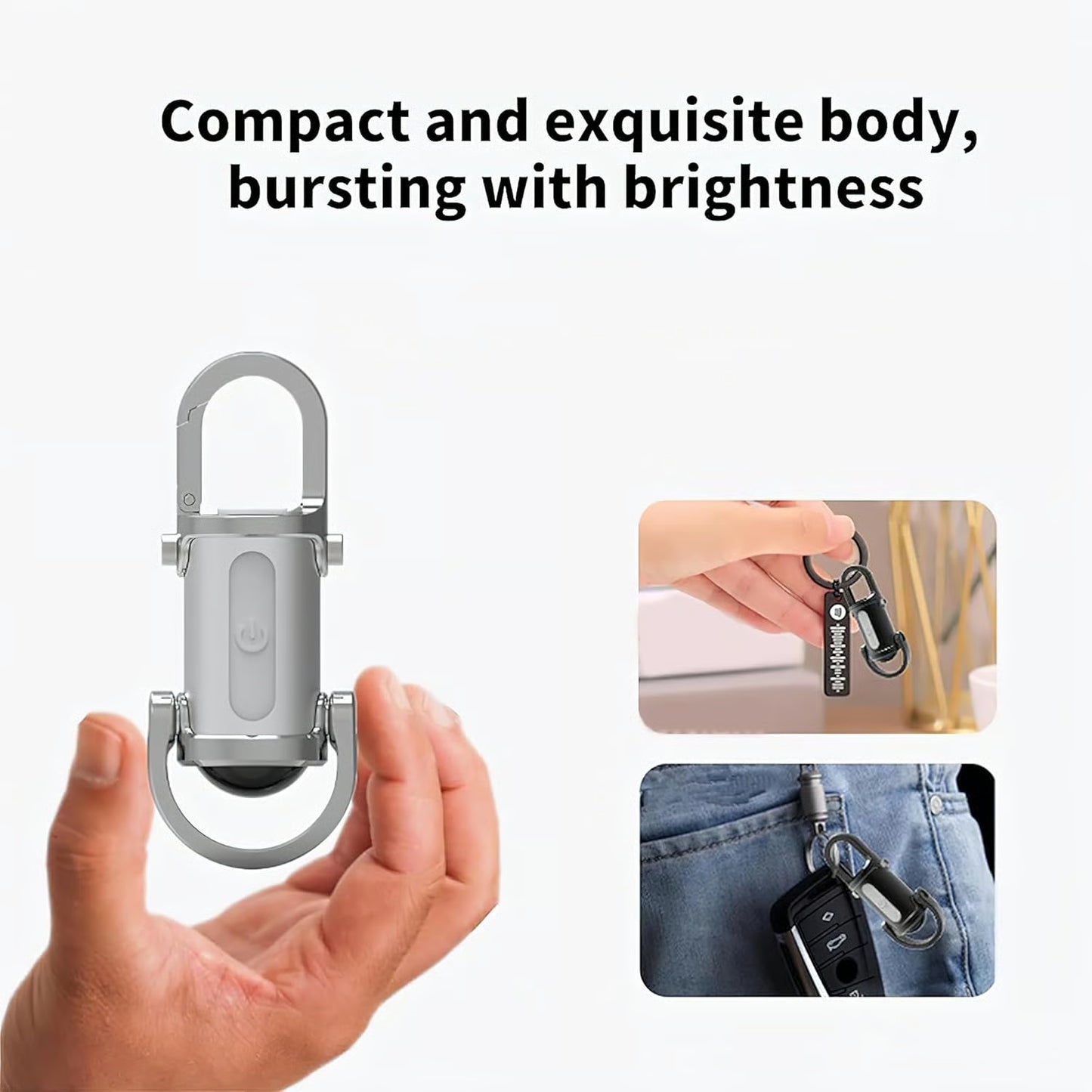 ✨🔦 Small USB C Rechargeable Keychain Light✨