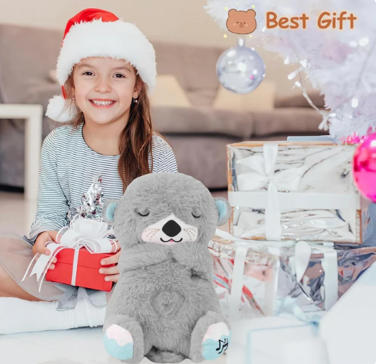 Cute breathing otter comfort bear plush toy