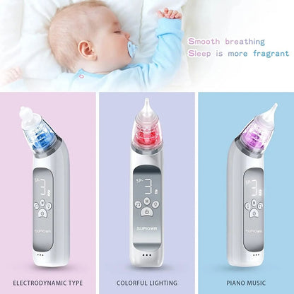 👶 Electric Baby Nasal Aspirator – Large Suction Chamber, Strong Suction + Soothing Music! 👃